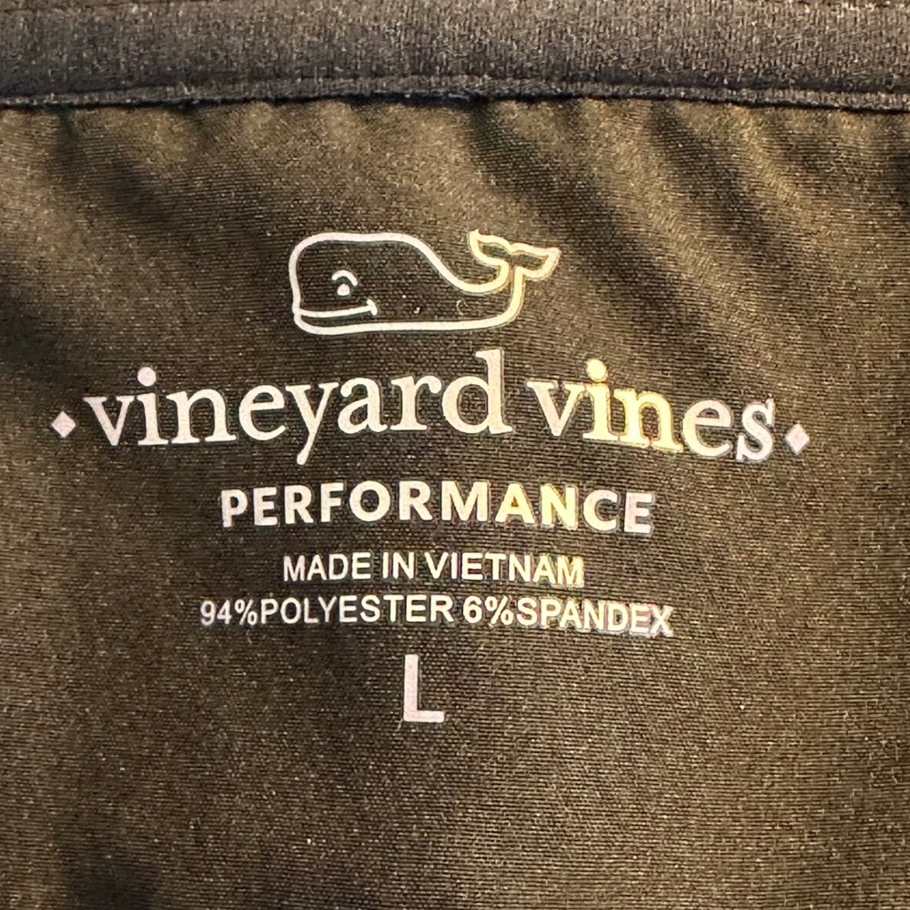 Vineyard Vines Performance 1/2 Zip Pullover Size L Blue Long Sleeve‎ Golf Travel - Picture 7 of 8